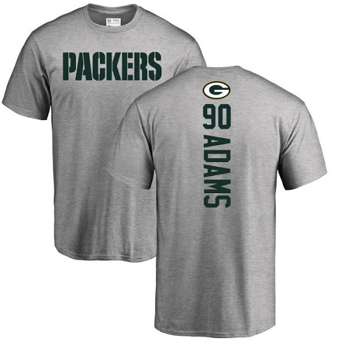 Men Green Bay Packers Ash #90 Adams Montravius Backer Nike NFL T Shirt->youth nfl jersey->Youth Jersey
